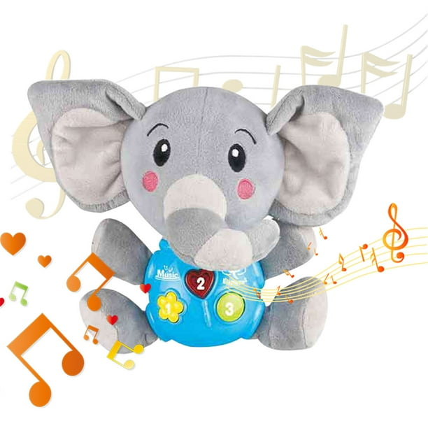 Elephant Baby Toy - Baby Music Plush Elephant Toy Musical Sleep Soother ...