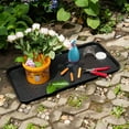 thumbnail image 6 of All Weather Boot Tray,  2 Pack by Trimate -Water Resistant Plastic, Multi-Purpose for Shoes, Pet Feeding Trays, Garden-Mudroom Entryway, Garage, Indoor or Outdoor -- Large,  30"x15" -- (Black), 6 of 10
