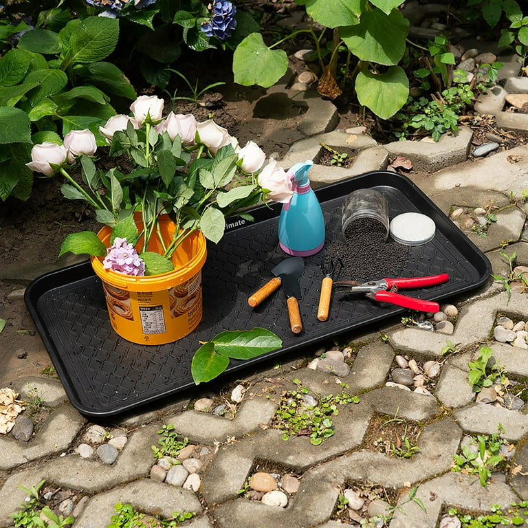 Great Working Tools 30 inch x 15 inch Black Boot Trays Set of 2 All Weather Heavy Duty Shoe Trays