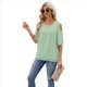 thumbnail image 3 of Blusa de Verano de Corta con Hombros Descubiertos y Encaje Acampanado para Mujer Judías XL, 3 of 10