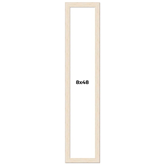 8x48 Frame White Real Wood Picture Frame Width 1.5 inches | Interior Frame Depth 0.5 inches | Barn