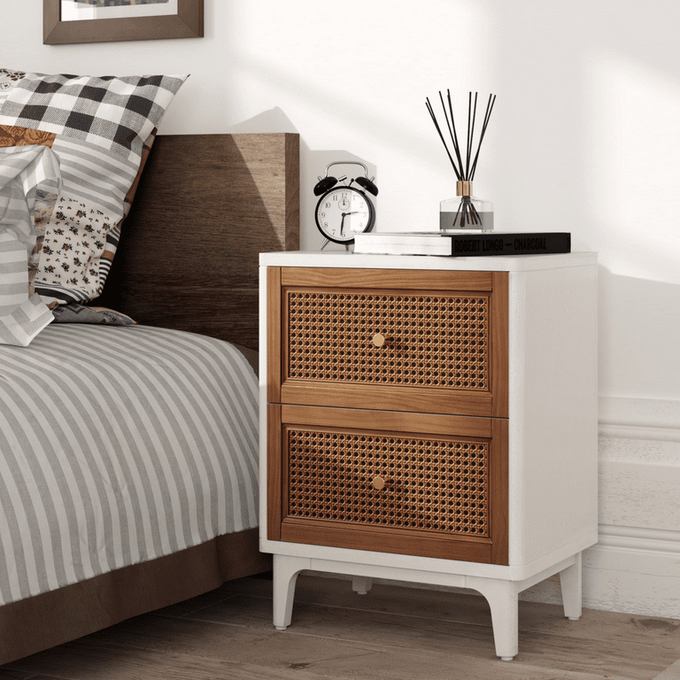 White 2024 cane nightstand