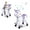 White & Purple, variant on Kinsuite Kids Plush Toy Rocking Horse - Walking Toddler Riding Toy Animal Rocker Brown Pony Ride on Plush with Wheels & Sound
