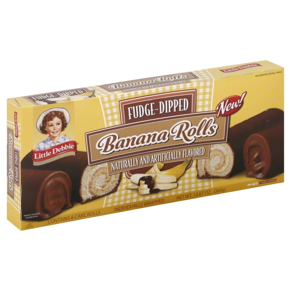 Little Debbie Family Pack Fudge Dipped Banana Rolls, 12.67 oz