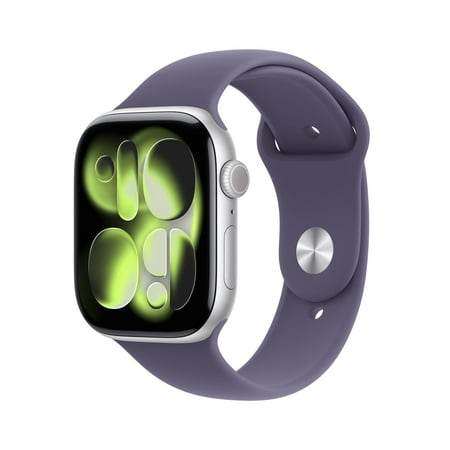 Apple Watch Series 11 GPS 46mm Silver Aluminum Case with Purple Fog Sport Band - M/L
