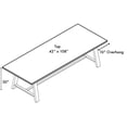 thumbnail image 7 of KFI Studios Urban Loft 9' x 3.5' Dining Table, Solid Wood Natural Top, 7 of 7