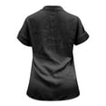 thumbnail image 5 of Mashaouyo Clothing T Shirts For Women Women's Casual Loose Summer Short Sleeve Solid Color Button Down Shirt T Shirt, 5 of 5