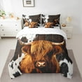 thumbnail image 2 of Castle Fairy Kids Teens Western Highland Cattle Twin Bedding Sets 7-Piece,Farmhouse Cow Print Bedding Comforter Set Microfiber,Vintage Aesthetic Breathable Sheet Sets,Super Cozy Room Decor, 2 of 8