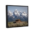 thumbnail image 4 of Stupell Industries Cabin & Snowy Peaks Landscape Photography Black Floater Framed Canvas Art Print Wall Art, 31 x 25, 4 of 10