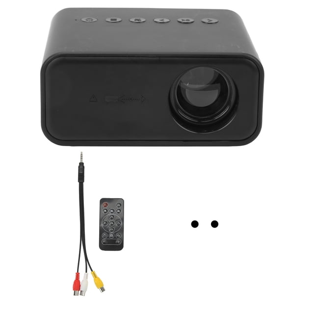 Vobor Mini Projecteur Noir 1920x1080 Télécommande Intégrée Haut-Parleur USB Alimenté Projecteur Portable pour Bureau Familial 100240v EU Plug