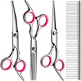 thumbnail image 1 of LOVEVER Dog Grooming Scissors with Safety Round Tips Stainless Steel Professional Dog Grooming Kit - Thinning  Curved Scissors and Comb for Dog Cat Pet, 1 of 2