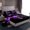 Purple, variant on Castle Fairy Gothic Skull Twin Sheet Sets 3pcs for Boys Girls,Abstract Green Lightning Twin Fitted Sheet Microfiber,Exotic Style Breathable Flat Sheet,Ultra Soft Home Decor