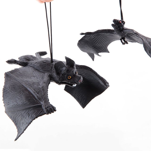 Lubelski Halloween Simulation Rubber Bat Hanging Ornament