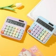 thumbnail image 4 of FFENYAN Colorful Calculator Mechanical Calculator Cute Calculator 12 Digit Display Calculator For Daily And Basic Office Vintage Typewriter Style Solar Powered Battery Powered Calculator, 4 of 7