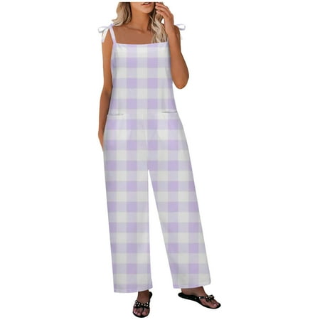

Women s Summer Rompers Cotton and Linen Long Romper Beach Jumpsuit Rompers with Pockets Casual Loose Butterfly Printed Overalls Streetwear with Pockets