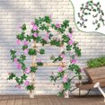 thumbnail image 1 of Ratán decorativo de enredadera de rosa artificial | Guirnalda de flores de simulación | Rosas colgantes de imitación | Plantas de pared de plástico para interiores y exteriores | 70.87 pulgadas |, 1 of 5