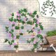 thumbnail image 1 of pstuiky Simulación de rosas rosas flores falsas decoración tubería enrollado plástico ratán plantas de pared para cubrir., 1 of 6