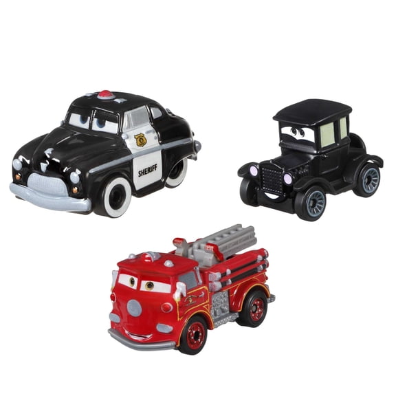 Disney and Pixar Cars Mini Racers 3-Pack, Set of 3 Toy Vehicles from the Franchise (Styles May Vary)