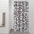 thumbnail image 2 of White and Pink Of Leopard Print Shower Curtain 36"x72" ,Bathroom Decorative Shower Curtains Set with 12 Hooks,Modern Waterproof Washable Shower Curtain, 2 of 6
