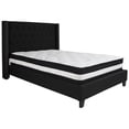 thumbnail image 2 of Flash Furniture Riverdale Full Size Tufted Upholstered Platform Bed in Black Fabric with Pocket Spring Mattress, 2 of 7