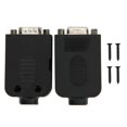 thumbnail image 1 of 2Pcs DB9 Nut Type 9 Pin Male and Female Serial Terminal Connector Module with Black Shell DB9-G-8A DB9-M-8A, 1 of 4