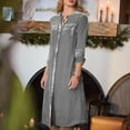 thumbnail image 2 of HAiming Women's Long Velvet Cardigan Jacket Trendy Solid Long Sleeve Button down Long Casual Outwear Coat with Belt, 2 of 7