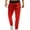 Red, variant on Tdoqot Mens Pants Slim Fit Straight Leg Casual With Pockets Mens Sweatpants Dark Gray Size XL