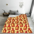 thumbnail image 5 of Pofeuu Hot Chili Print Ultra-Soft Micro Fleece Blanket,for Bed Or Sofa,All Season Throw Blankets Flannel Blanket-80"x60", 5 of 7