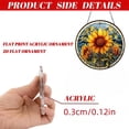 thumbnail image 4 of Mountain Wilderness Stained Glass Jigsaw Puzzle Suncatcher, Round Acrylic Window Hanging Decor, Unique Shape 126 Pieces Flower Butterfly Nature Puzzle with Chain, 4 of 9