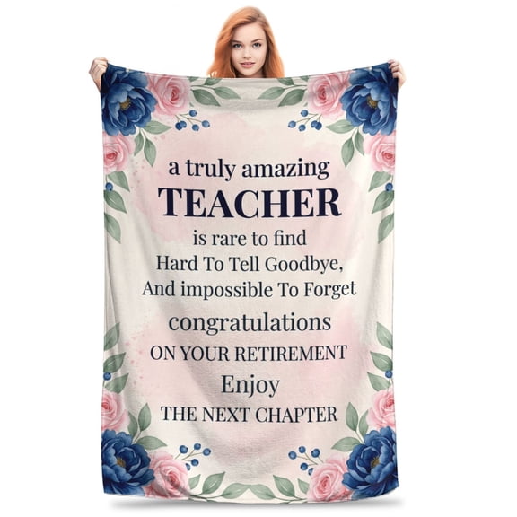 Teacher Retirement Gifts for Women, Teacher's Retirements Blanket, Teacher Retirement Gifts, Retired Gift for Teachers 50x40