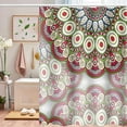 thumbnail image 2 of Bohemian Mandala Shower Curtains Indian Boho Paisley Floral Print Bathroom Decor Shower Curtain Sets with Hooks Waterproof Polyester Fabric, 72 x 72 Inch, 2 of 6