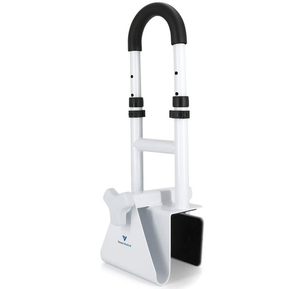Vaunn Medical Adjustable Bathtub Grab Bar with Safety Rails