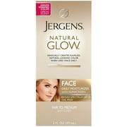 Jergens Glow Face Daily Moisturizer Sunscreen SPF 20, Fair to Medium 2 oz (Pack of 4)