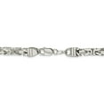 thumbnail image 4 of 925 Sterling Silver 6mm Square Byzantine Chain 24 Inch, 4 of 7