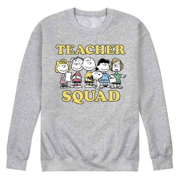 Peanuts - Teacher Squad - Men's Crew Neck Fleece Pullover