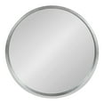 thumbnail image 3 of Kate and Laurel Travis Round Wood Wall Mirror, 21.6" Diameter, Silver, Chic Glam Wall Décor Accent, 3 of 7