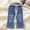 Blue3, variant on Cethrio Girls Flare Jeans Size 8, Elastic Waist School Stretchy Casual Denim Pants with Belt Blue