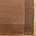 thumbnail image 4 of RUGSOTIC CARPETS HAND KNOTTED WOOL AREA RUGS - 6'x9', Rectangle, Brown, Contemporary Modern Design, High Pile Thick Handmade Anti Skid Area Rugs for Living Room, Bed Room (T00205), 4 of 9