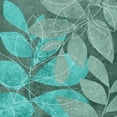 thumbnail image 2 of Kristin Emery 26x26 Gallery Wrapped Canvas Wall Art Titled - Teal Leaves II, 2 of 4
