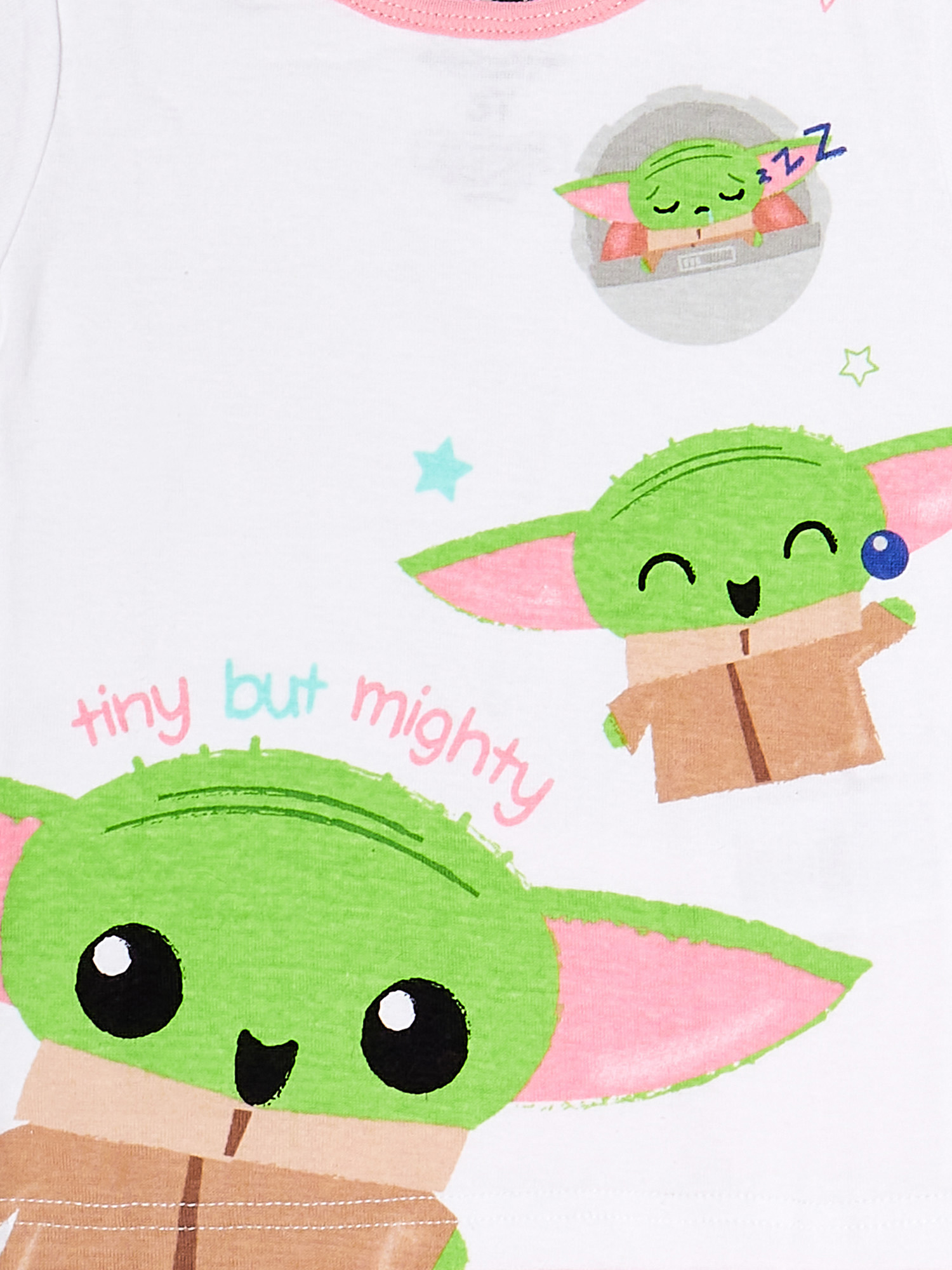 Baby Yoda Toddler Girl T-Shirt, Short, and Pant Pajama Set, 4-Piece, Sizes 2T-4T - image 3 of 3
