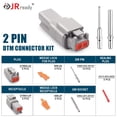 thumbnail image 2 of Kit de Conectores JRready Deutsch DTM de 2 Pines, 8 Kits con Contactos, 2 of 7