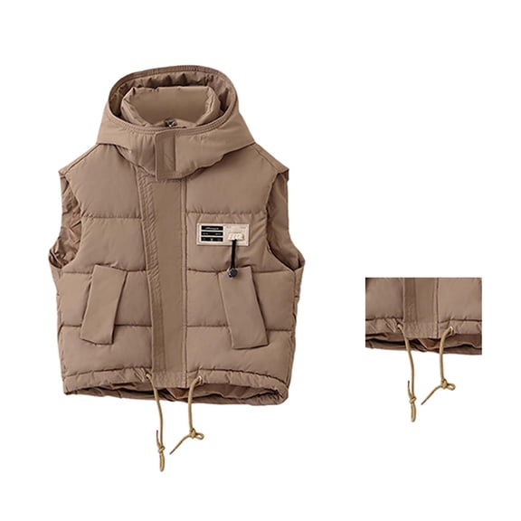 Kids Puffer Vest Girls Hooded Lightweight Sleeveless Girls' Outerwear Jackets & Coats Kids Winter Clothes Girls Vests 5-6 Years