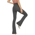 thumbnail image 3 of Women's Casual Bootleg Yoga Pants V Crossover High Waisted Flare Workout Pants Leggings…, 3 of 12