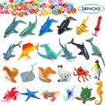 thumbnail image 4 of 24Pcs Mini Plastic Marine Animal Model Toy, Submarine World Cognition Toy for Kids Boys Girls, 4 of 8