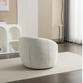 thumbnail image 6 of Roundhill Furniture Winnie Modern Teddy Boucle Fabric Barrel Chair, 360 Degree Swivel, White, 6 of 13