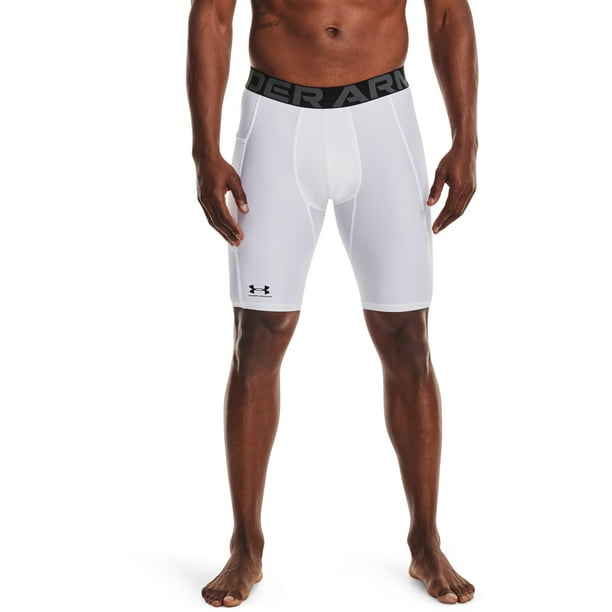 Shorts HeatGear Longos com Bolso Under Armour para Homem Branco/Preto