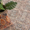 thumbnail image 5 of Hauteloom Georgia Bian Machine Washable Area Rug - Oriental Floral Faded Style - Living Room Vintage Distressed Carpet - Pet Friendly - Brick Red, Orange, Terra Cotta - 7'10" x 10'2", 5 of 14