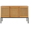 thumbnail image 2 of SAFAVIEH Zadie 2 Shelf Rattan Sideboard, Natural With Natural Rattan/Black Legs (54 in. W x 15 in. D x 33 in. H), 2 of 7