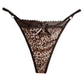 thumbnail image 4 of Lingerie for Women Sheer Mesh Panties for Women Lace Leopard Briefs Thongs Underwear for Confidence and Comfort Coffee One Size, 4 of 4