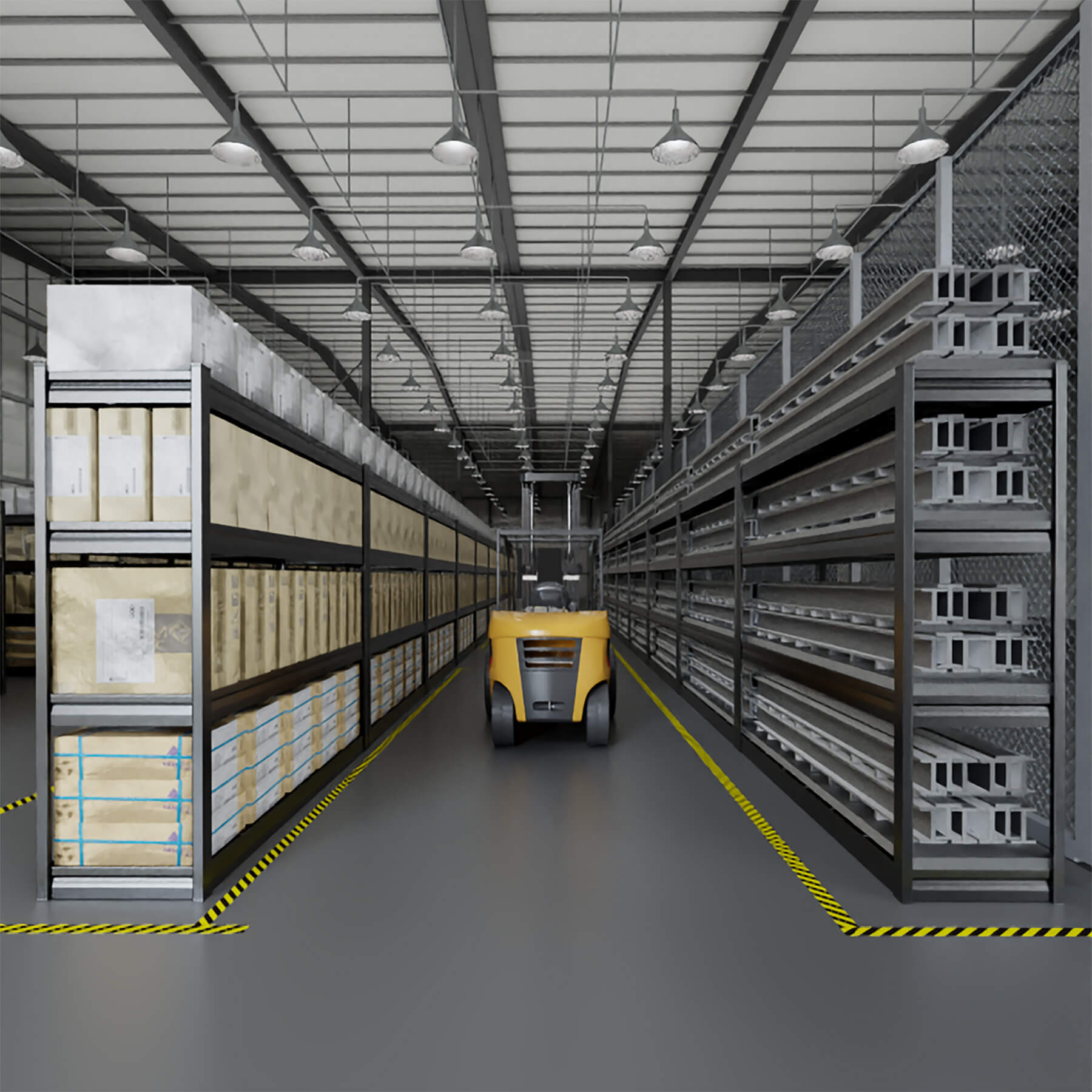 PMKES 67" Wide Garage Shelving Unit, 67" W x 20" D x 68" H, Heavy Duty Garage Storage Shelves,3000 LBS Capacity, Industrial Adjustable Shelves for Basement Warehouse